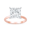 Thumbnail Image 1 of 4 CT. Princess-Cut Certified Lab-Grown Diamond Solitaire Engagement Ring in 14K Two-Tone Gold (F/VS2)