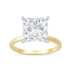 Thumbnail Image 1 of 4 CT. Princess-Cut Certified Lab-Grown Diamond Solitaire Engagement Ring in 14K Two-Tone Gold (F/VS2)