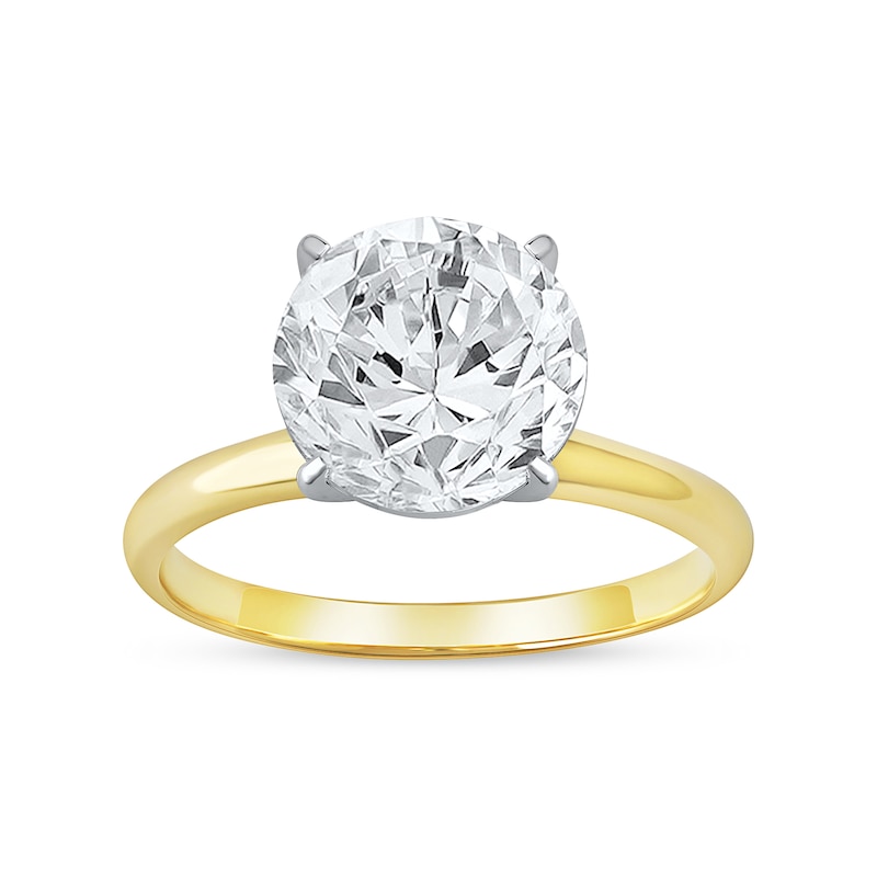 Main Image 1 of 4 CT. Certified Lab-Grown Diamond Solitaire Engagement Ring in 14K Two-Tone Gold (F/VS2)