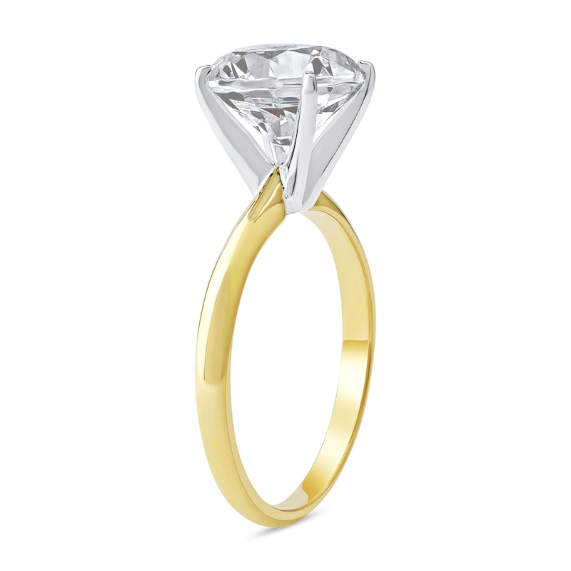 Main Image 2 of 4 CT. Certified Lab-Grown Diamond Solitaire Engagement Ring in 14K Two-Tone Gold (F/VS2)