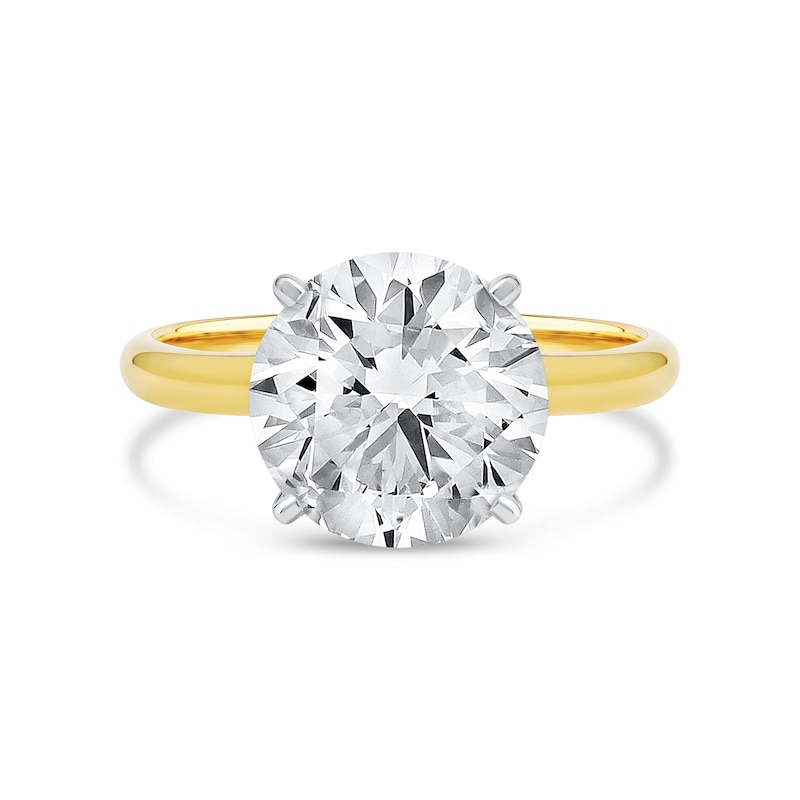 Main Image 3 of 4 CT. Certified Lab-Grown Diamond Solitaire Engagement Ring in 14K Two-Tone Gold (F/VS2)