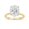 Thumbnail Image 1 of 3 CT. Oval Certified Lab-Grown Diamond Solitaire Engagement Ring in 14K Two-Tone Gold (F/VS2)