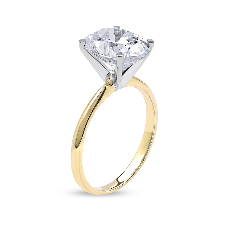 Main Image 2 of 3 CT. Oval Certified Lab-Grown Diamond Solitaire Engagement Ring in 14K Two-Tone Gold (F/VS2)