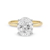 Thumbnail Image 3 of 3 CT. Oval Certified Lab-Grown Diamond Solitaire Engagement Ring in 14K Two-Tone Gold (F/VS2)