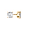 Thumbnail Image 2 of 1/4 CT. T.W. Certified Lab-Grown Diamond Solitaire Pendant and Stud Earrings Set in Sterling Silver with Gold Plate