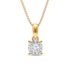 Thumbnail Image 3 of 1/4 CT. T.W. Certified Lab-Grown Diamond Solitaire Pendant and Stud Earrings Set in Sterling Silver with Gold Plate