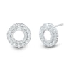 Thumbnail Image 1 of 1 CT. T.W. Certified Lab-Grown Diamond Double Circle Stud Earrings in Sterling Silver (I/SI2)