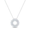 Thumbnail Image 1 of 1/2 CT. T.W. Certified Lab-Grown Diamond Double Circle Pendant in Sterling Silver (I/SI2)