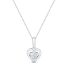 Thumbnail Image 1 of 1/20 CT. Certified Lab-Grown Diamond Solitaire Heart Pendant in Sterling Silver (I/SI2)