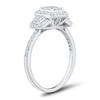 Thumbnail Image 3 of 1/2 CT. T.W. Cushion-Shaped Certified Lab-Grown Multi-Diamond Three Stone Ring in Sterling Silver (I/SI2)