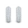 Thumbnail Image 2 of 1 CT. T.W. Certified Lab-Grown Diamond Triple Row Huggie Hoop Earrings in Sterling Silver (I/SI2)