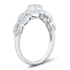 Thumbnail Image 3 of 1/2 CT. T.W. Oval-Shaped Certified Lab-Grown Multi-Diamond Twist Frame Ring in Sterling Silver (I/SI2)
