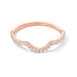 1/5 CT. T.W. Certified Lab-Grown Diamond Contour Anniversary Band in 14K Rose Gold (F/SI2)