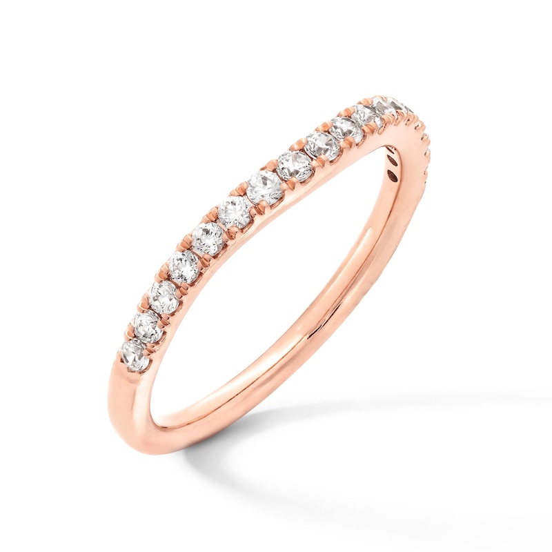 Main Image 3 of 1/3 CT. T.W. Certified Lab-Grown Diamond Contour Anniversary Band in 14K Rose Gold (F/VS2)