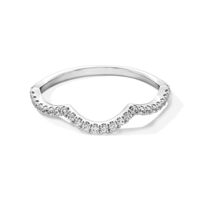 Main Image 1 of 1/5 CT. T.W. Certified Lab-Grown Diamond Contour Anniversary Band in 14K White Gold (F/SI2)