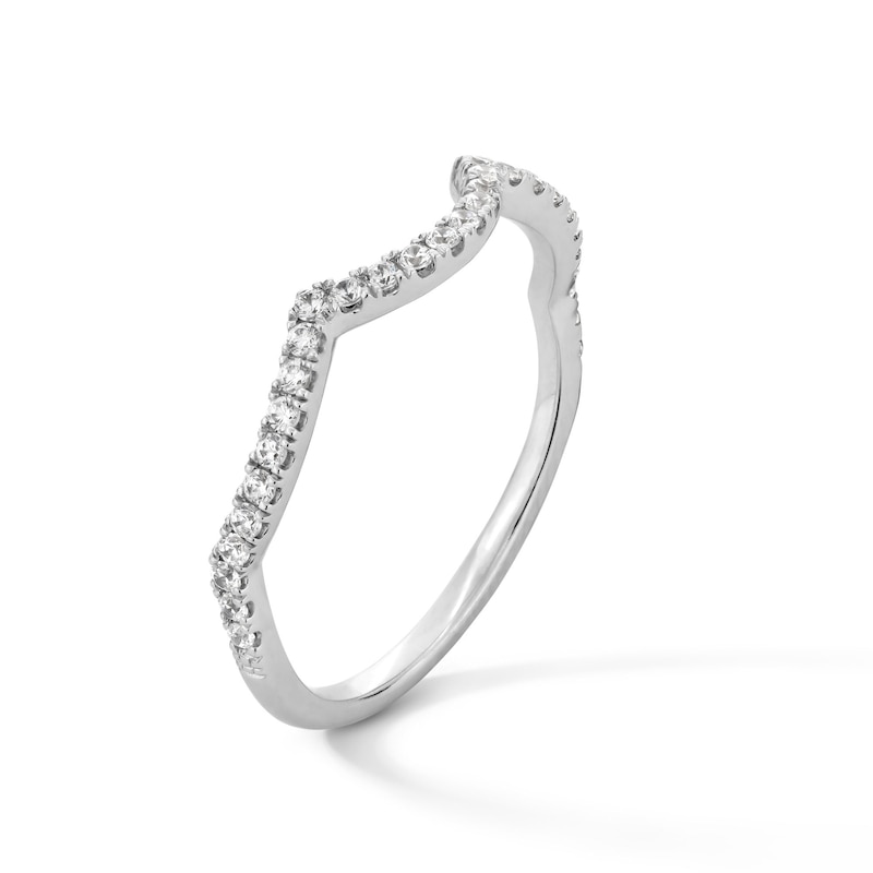 Main Image 3 of 1/5 CT. T.W. Certified Lab-Grown Diamond Contour Anniversary Band in 14K White Gold (F/SI2)