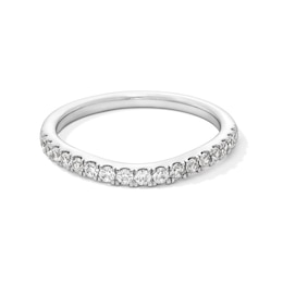 1/3 CT. T.W. Certified Lab-Grown Diamond Contour Anniversary Band in 14K White Gold (F/VS2)