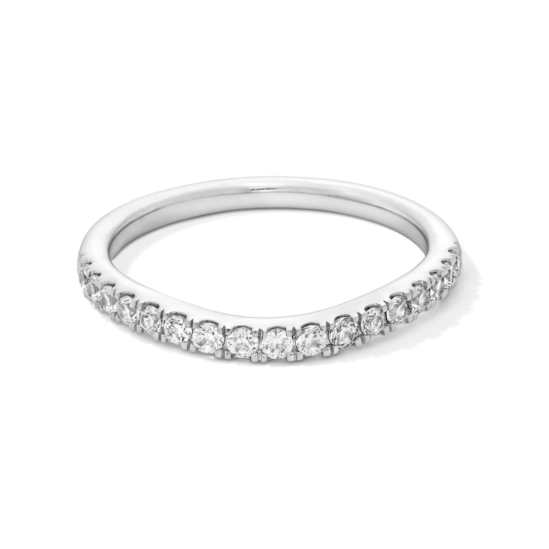 Main Image 1 of 1/3 CT. T.W. Certified Lab-Grown Diamond Contour Anniversary Band in 14K White Gold (F/VS2)