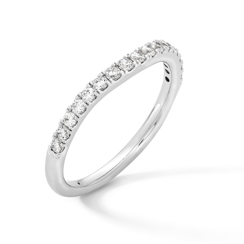 Main Image 2 of 1/3 CT. T.W. Certified Lab-Grown Diamond Contour Anniversary Band in 14K White Gold (F/VS2)