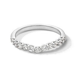 1/2 CT. T.W. Certified Lab-Grown Diamond Contour Anniversary Band in 14K White Gold (I/SI2)