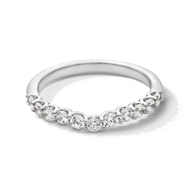 Main Image 1 of 1/2 CT. T.W. Certified Lab-Grown Diamond Contour Anniversary Band in 14K White Gold (I/SI2)