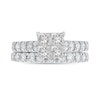 Thumbnail Image 3 of 1-7/8 CT. T.W. Quad Princess-Cut Diamond Bridal Set in 14K White Gold