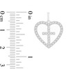 Thumbnail Image 2 of 1/3 CT. T.W. Diamond Cross-in-Heart Pendant in 14K White Gold