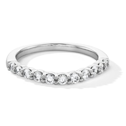 1/2 CT. T.W. Certified Lab-Grown Diamond Contour Band in 14K White Gold (I/SI2)