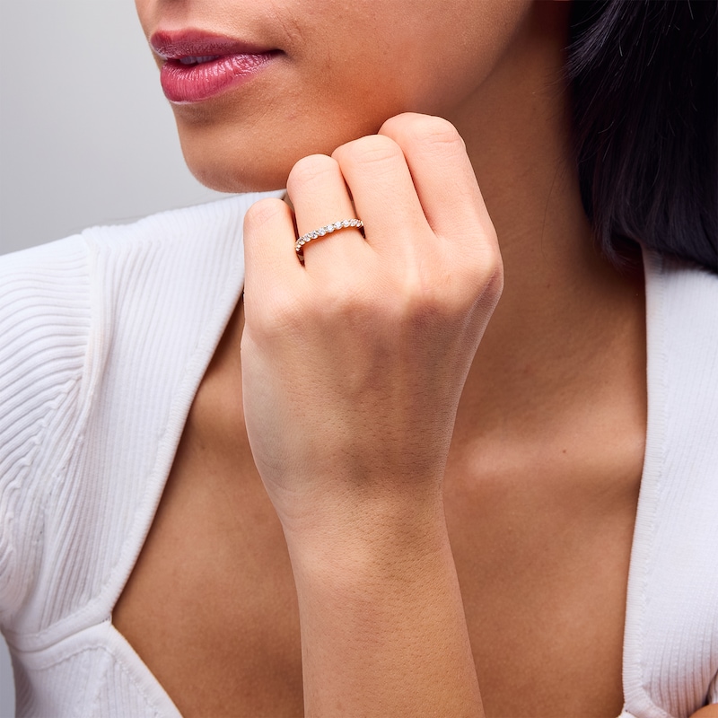 Main Image 2 of 1/2 CT. T.W. Certified Lab-Grown Diamond Contour Band in 14K Gold (I/SI2)