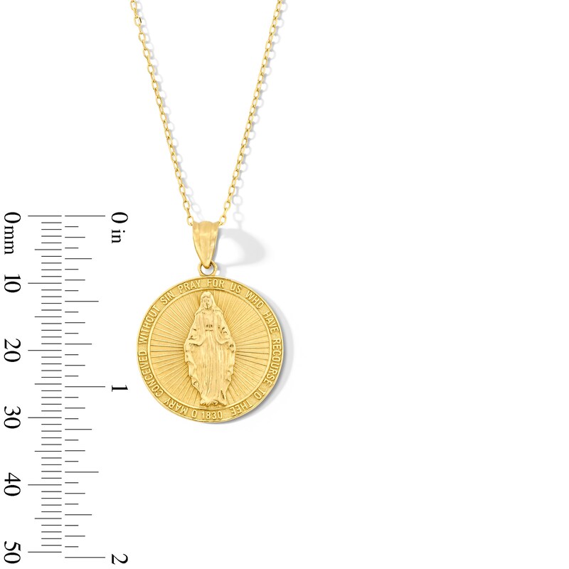 Main Image 4 of Virgin Mary Miraculous Medal Pendant in 10K Gold