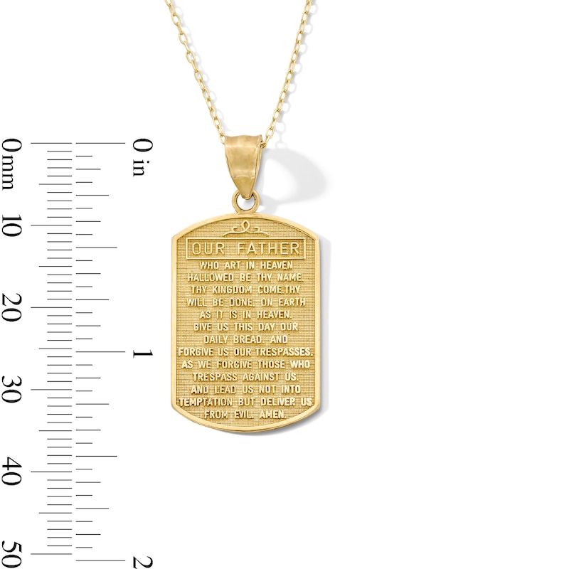 Main Image 3 of Lord’s Prayer Dog Tag Pendant in 10K Gold