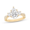 Thumbnail Image 1 of 2-3/4 CT. T.W. Pear-Shaped Certified Lab-Grown Diamond Three Stone Engagement Ring in 14K Gold (F/SI2)