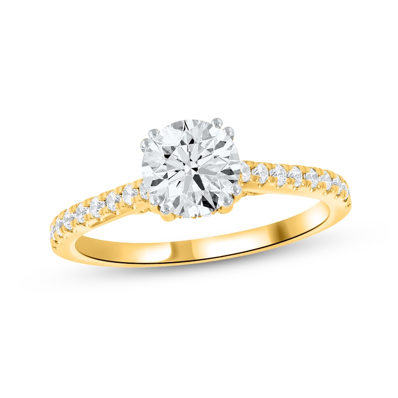 Main Image 1 of 1-1/3 CT. T.W. Certified Lab-Grown Diamond Engagement Ring in 14K Gold (F/SI2)
