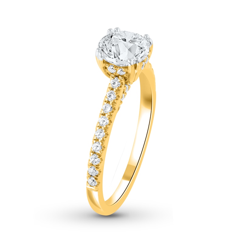 Main Image 2 of 1-1/3 CT. T.W. Certified Lab-Grown Diamond Engagement Ring in 14K Gold (F/SI2)