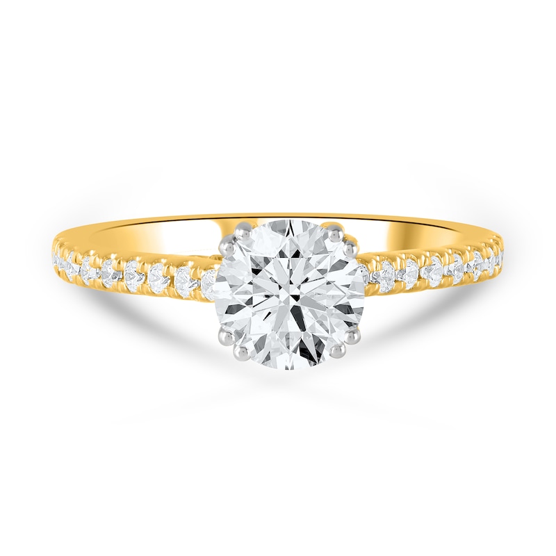 Main Image 3 of 1-1/3 CT. T.W. Certified Lab-Grown Diamond Engagement Ring in 14K Gold (F/SI2)