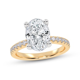 2-1/4 CT. T.W. Oval Certified Lab-Grown Diamond Engagement Ring in 14K Gold (I/SI2)