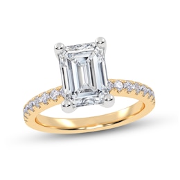 2-1/4 CT. T.W. Emerald-Cut Certified Lab-Grown Diamond Engagement Ring in 14K Gold (I/SI2)