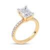 Thumbnail Image 2 of 2-1/4 CT. T.W. Emerald-Cut Certified Lab-Grown Diamond Engagement Ring in 14K Gold (I/SI2)