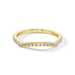 1/4 CT. T.W. Lab-Grown Diamond Contour Band in 14K Gold (F/SI2)
