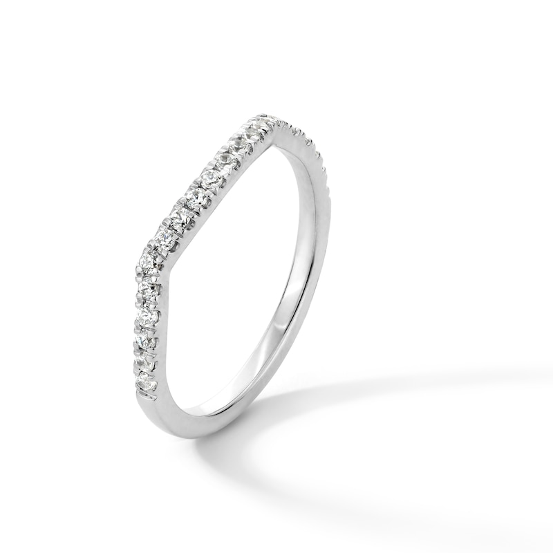 Main Image 3 of 1/4 CT. T.W. Certified Lab-Grown Diamond Contour Band in 14K White Gold (F/SI2)