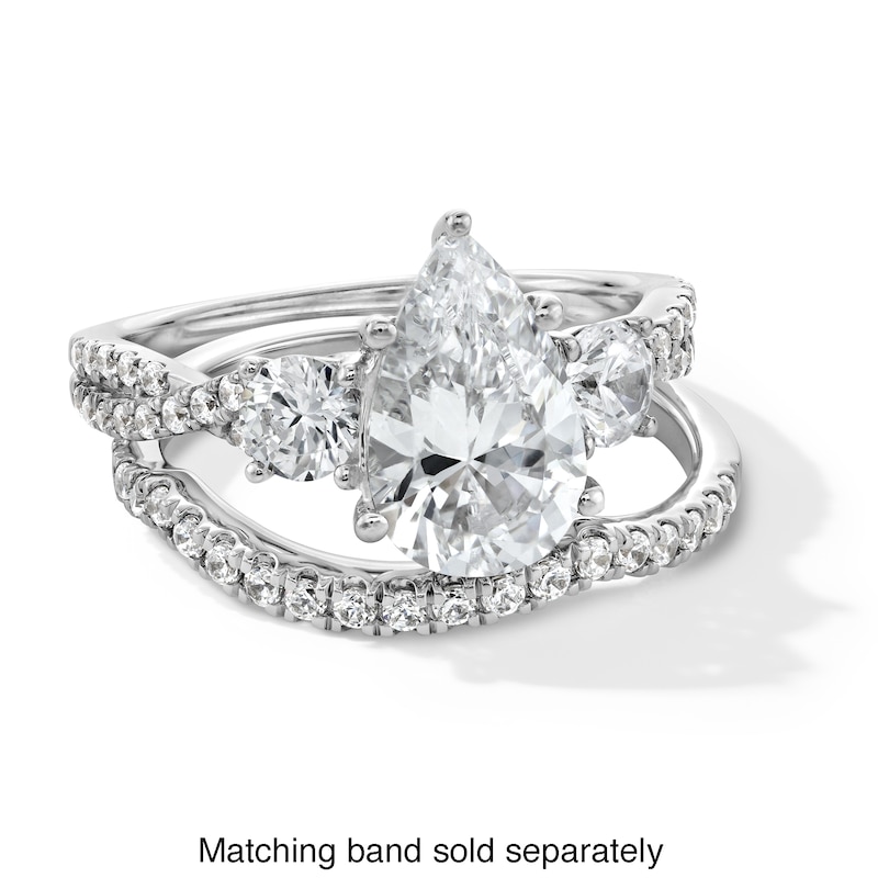 Main Image 4 of 1/4 CT. T.W. Certified Lab-Grown Diamond Contour Band in 14K White Gold (F/SI2)