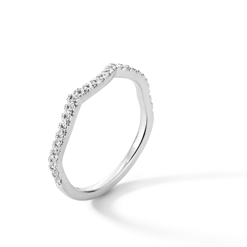 Main Image 3 of 1/5 CT. T.W. Certified Lab-Grown Diamond Contour Band in 14K White Gold (I/SI2)