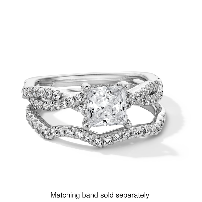 Main Image 4 of 1/5 CT. T.W. Certified Lab-Grown Diamond Contour Band in 14K White Gold (I/SI2)