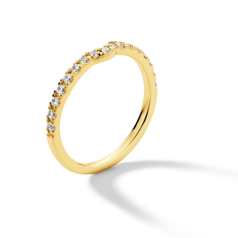 Main Image 3 of 1/4 CT. T.W. Certified Lab-Grown Diamond Contour Band in 14K Gold (I/SI2)