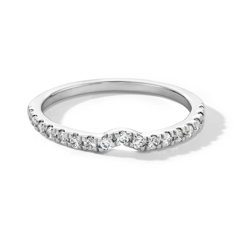Main Image 1 of 1/4 CT. T.W. Certified Lab-Grown Diamond Contour Band in 14K White Gold (I/SI2)