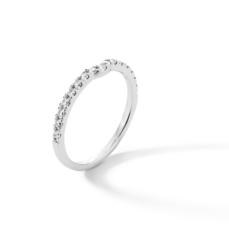 Main Image 3 of 1/4 CT. T.W. Certified Lab-Grown Diamond Contour Band in 14K White Gold (I/SI2)