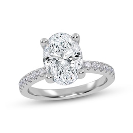 2-1/4 CT. T.W. Oval Certified Lab-Grown Diamond Engagement Ring in 14K White Gold (I/SI2)