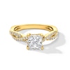 Thumbnail Image 1 of 1-3/8 CT. T.W. Princess-Cut Certified Lab-Grown Diamond Twist Shank Engagement Ring in 14K Gold (I/SI2)