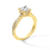 Thumbnail Image 2 of 1-3/8 CT. T.W. Princess-Cut Certified Lab-Grown Diamond Twist Shank Engagement Ring in 14K Gold (I/SI2)