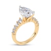 Thumbnail Image 2 of 3-3/4 CT. T.W. Pear-Shaped Certified Lab-Grown Diamond Graduated Shank Engagement Ring in 14K Gold (I/SI2)